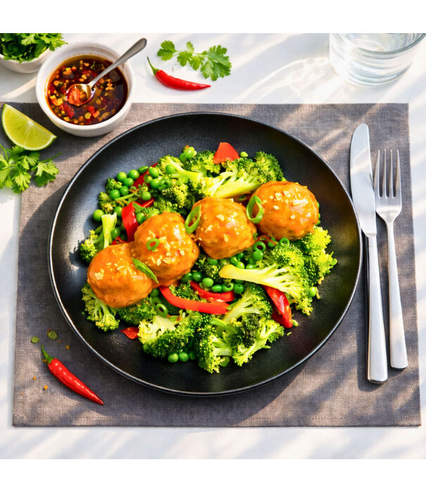 FoodPreps Coconut Curry Meatballs - Low Carb  Afslankmaaltijd