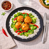 Coconut Curry Meatballs met Basmati en Groenten – Gezonde Kant-en-Klaar Maaltijd