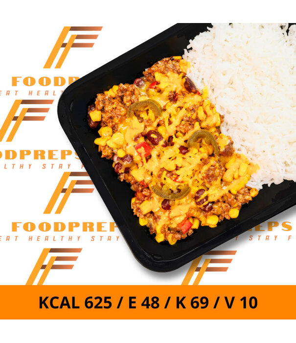 FoodPreps Tex Mex Beef met Basmati, Mais en Groenten – Gezonde Kant-en-Klaar Maaltijd
