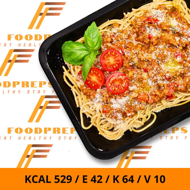 FoodPreps Spaghetti Bolognese met Parmezaan – Gezonde Kant-en-Klaar Maaltijd