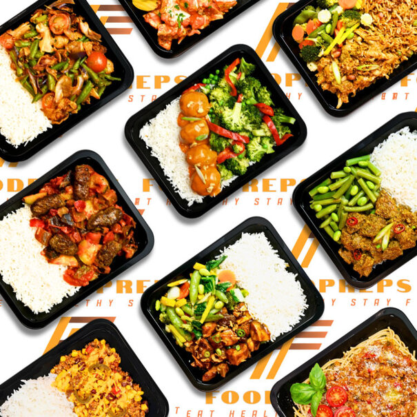 FoodPreps Maaltijdpakket Droogtrainen - 9 Eiwitrijke Maaltijden