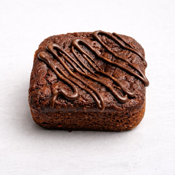 Fit Bakery Eiwitrijke Brownie met Melk Chocolade Topping – Gezonde Eiwit Snack (15g Eiwit)