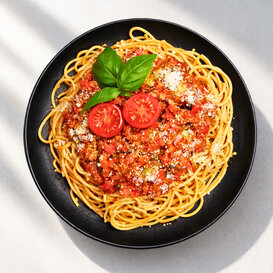 Spaghetti Bolognese met Parmezaan