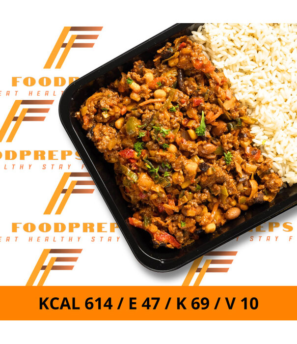 FoodPreps Chili Con Carne - Eiwitrijke Droogtrain Maaltijd