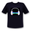 LED T-shirt Equalizer - Zwart - Headphone