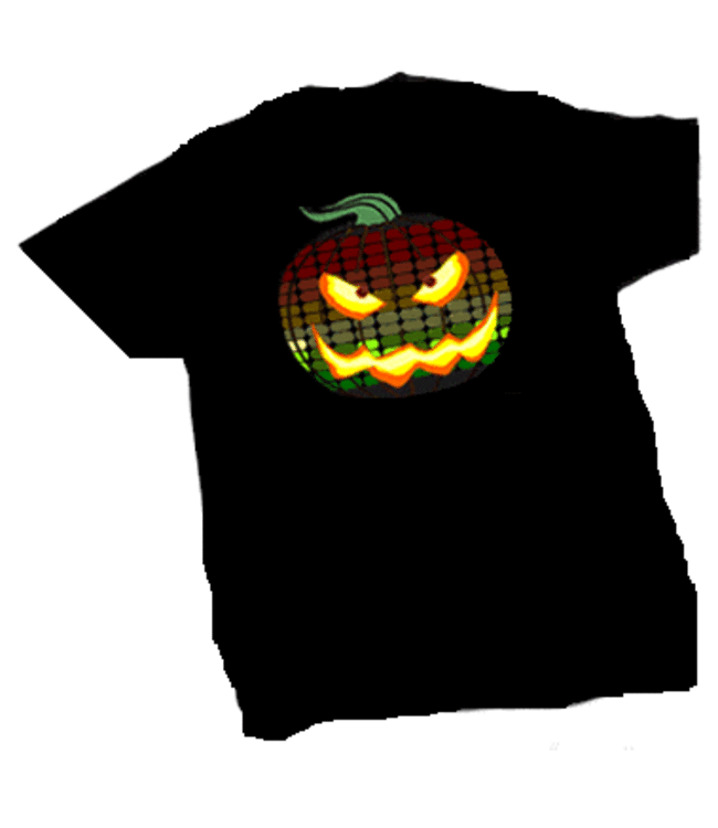 LED T-shirt Equalizer - Zwart - Halloween