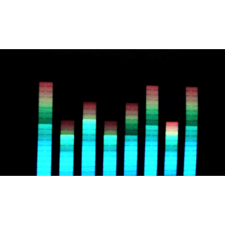 LED T-shirt Equalizer - Zwart - Kleur