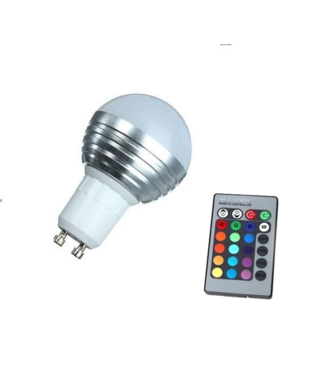 LED Bollamp RGB - 3 Watt - GU10