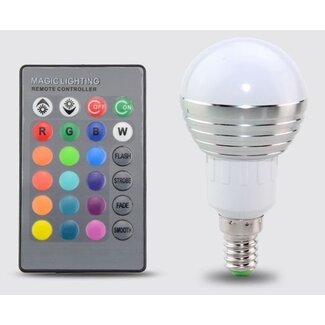 LED Bollamp RGB - 3 Watt - E14