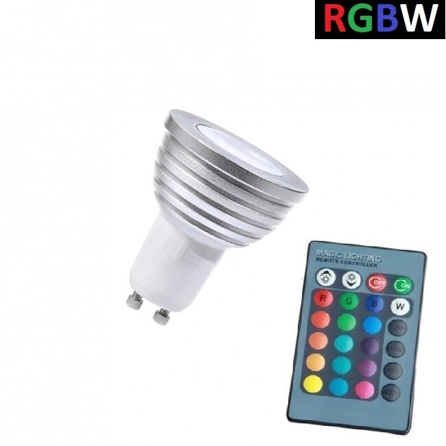 LED Spot RGB + Koel Wit - 5 Watt - GU10