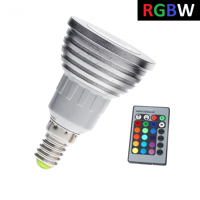 LED Spot RGB + Koel Wit - 5 Watt - E14