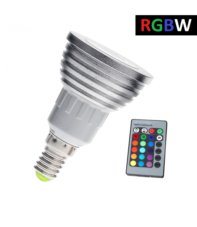 LED Spot RGB + Koel Wit - 5 Watt - E14