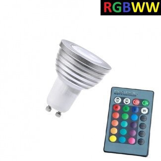LED Spot RGB + Warm Wit - 5 Watt - GU10