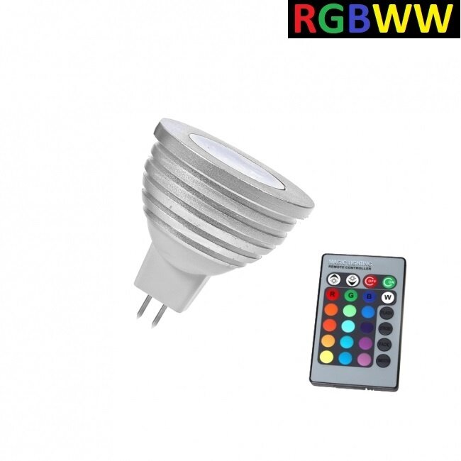 LED Spot RGB + Warm Wit - 5 Watt - MR16