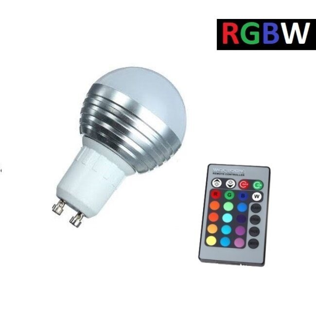 LED Bollamp RGB + Koel Wit - 5 Watt - GU10