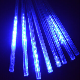 Kerstverlichting Druppels met Stekker - LED Meteoorregen - Blauw