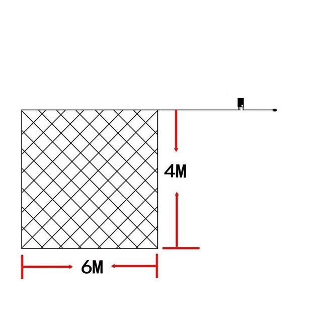 Kerstnet 4 x  6 Meter - Paars