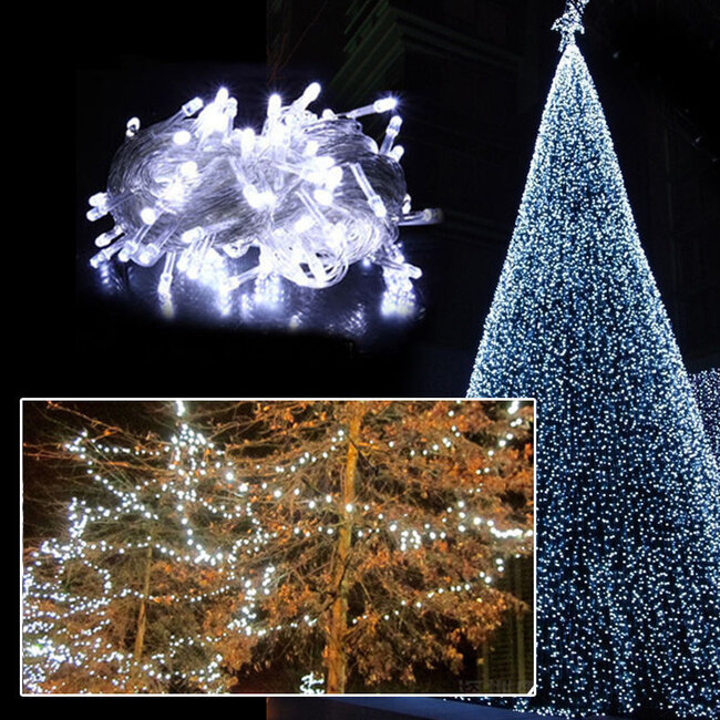 Kerstboomverlichting 30 Meter - Koel Wit - Voor Binnen