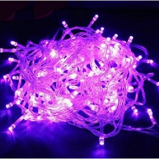 Kerstboomverlichting 30 Meter - Paars  - Voor Binnen