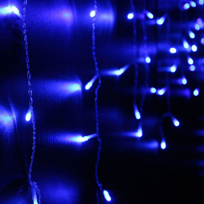 Kerst Gordijn - 3.5 x 1.0 Meter - Blauw