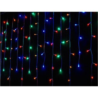 Kerst Gordijn 3.5 x 1.0 Meter - RGB