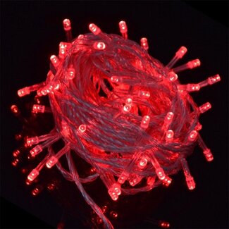 Kerstboomverlichting 10 Meter - Rood - Voor binnen