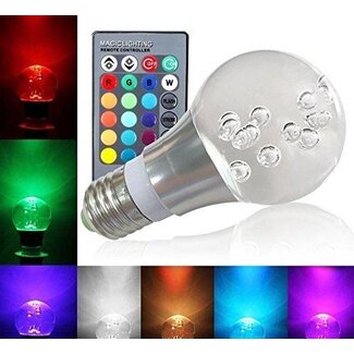 LED Kristal Bollamp RGB - 3 Watt - E27