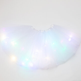 LED Rokje / Tutu - Groot - Wit - Met Gekleurde RGB Verlichting
