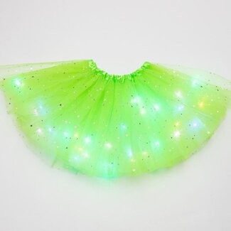 LED Rokje / Tutu - Groot - Licht Groen - Met Gekleurde RGB Verlichting
