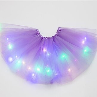 LED Rokje / Tutu - Groot  - Lila - Met Gekleurde RGB Verlichting