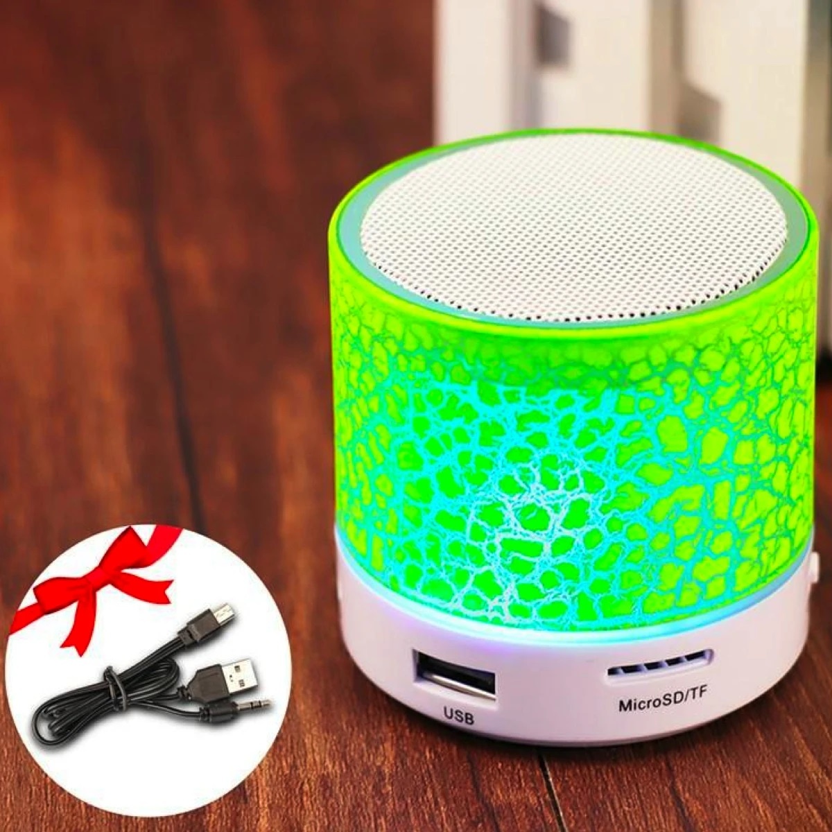 inch Verbanning herfst Bluetooth Speaker Mini - LED - Groen - Wantohave