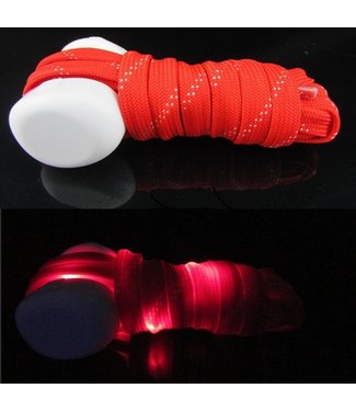 Lichtgevende  Nylon Veters - LED - Rood