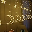 Kerst Gordijn Maan 3.5 x 1.0 Meter - Warm Wit