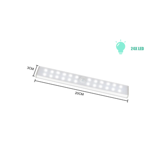 LED Kastverlichting Met Bewegingssensor - 20 cm - USB - Warm Wit