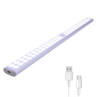 LED Kastverlichting Met Bewegingssensor - 40 cm - USB - Koel Wit