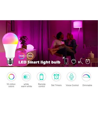 Slimme Lamp RGB+CCT - E27 - 15 Watt - Multifunctioneel - LED