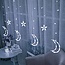 Kerst Gordijn Maan 3.5 x 1.0 Meter - Koel Wit