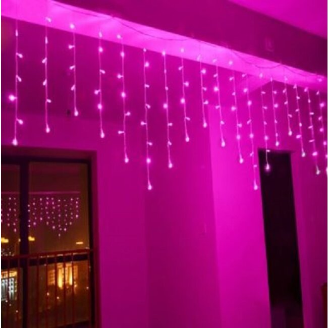 Kerst Gordijn 3.5 x 1.0 Meter - Roze