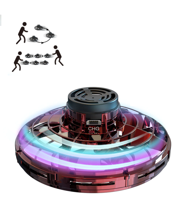 FlyNova Vliegende Spinner  -  LED - Rood