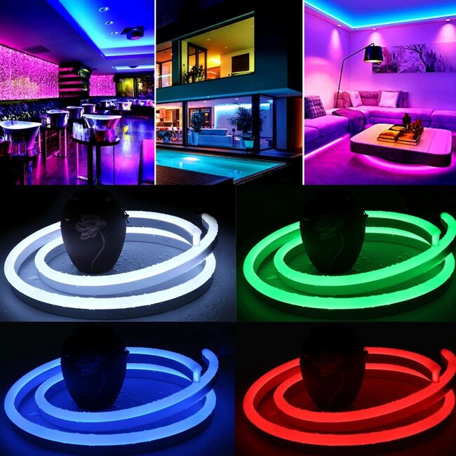 LED Strip Neon - RGB - 5 Meter - Waterdicht - Bluetooth