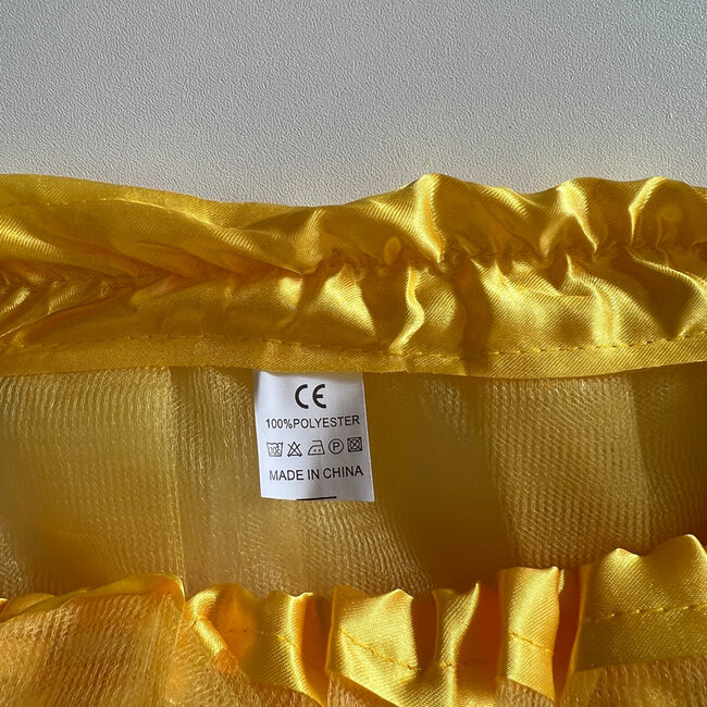 LED Rokje/Tutu en Tiara Mini Set - Geel