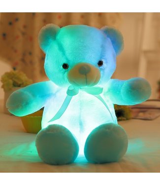 Lichtgevende Knuffelbeer - Blauw - LED 