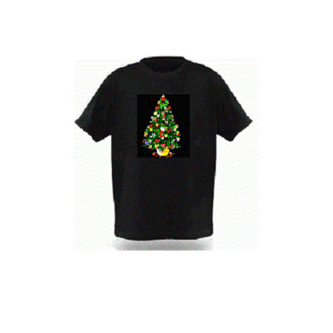 LED T-shirt Equalizer - Zwart - Kerstboom