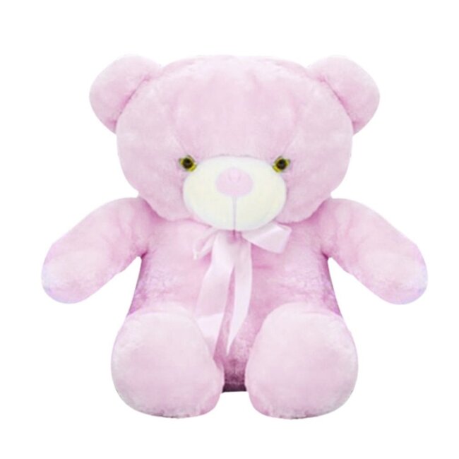 Lichtgevende Knuffelbeer - Roze - LED