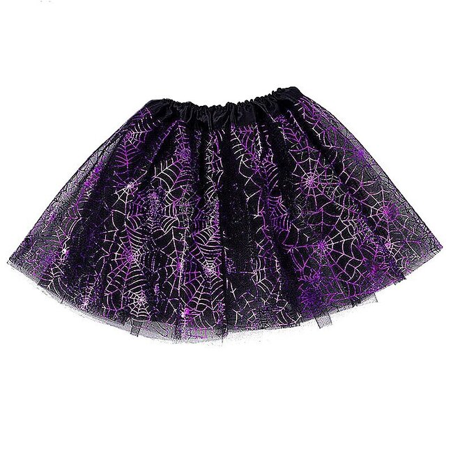 Halloween Lichtgevende Rok/Tutu - Zwart/paars
