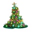 Kerstmuts Kerstboom Met RGB LED Lichtjes - Groen
