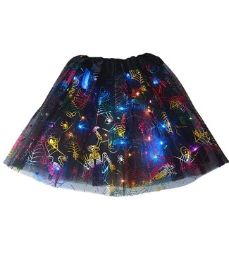 Halloween Lichtgevende Rok/Tutu - Zwart met RGB kleuren