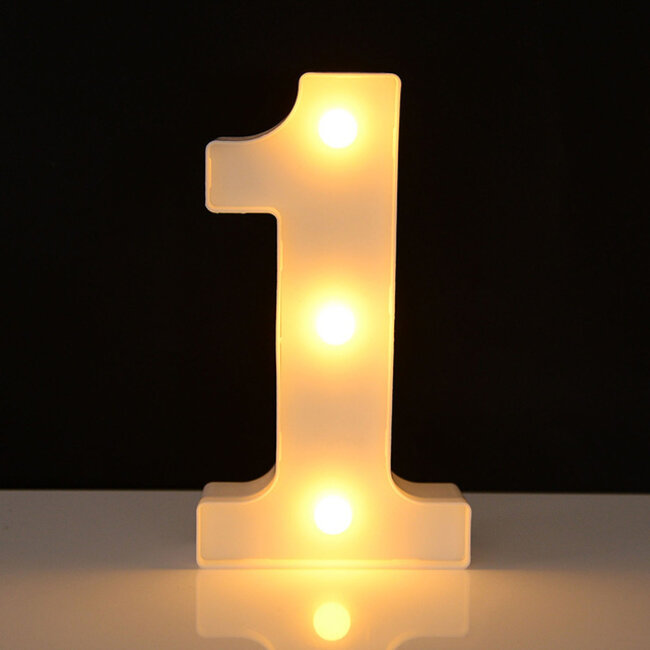 Lichtgevende Cijfers - 22 cm - Wit - LED