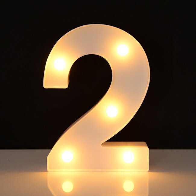 Lichtgevende Cijfers - 22 cm - Wit - LED