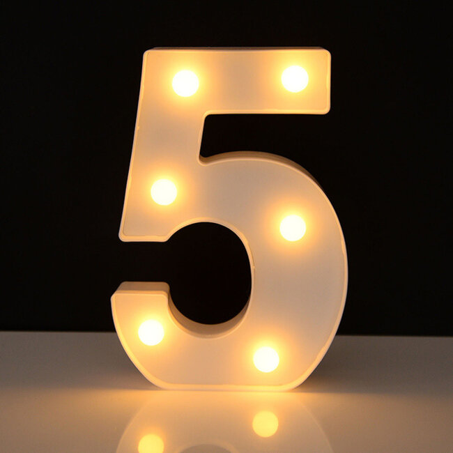 Lichtgevende Cijfers - 22 cm - Wit - LED